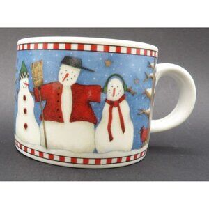 Sakura Debbie Mumm Snowman Stoneware Coffee Cup Dishwasher & Microwave Safe